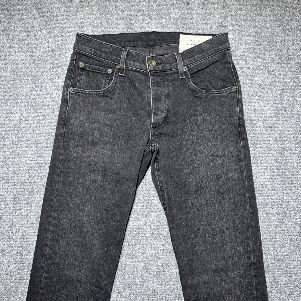 Rag & Bone Fit 2 Slim Jeans Mens‎ 29x33 Black Slim Straight Denim Casual Pants